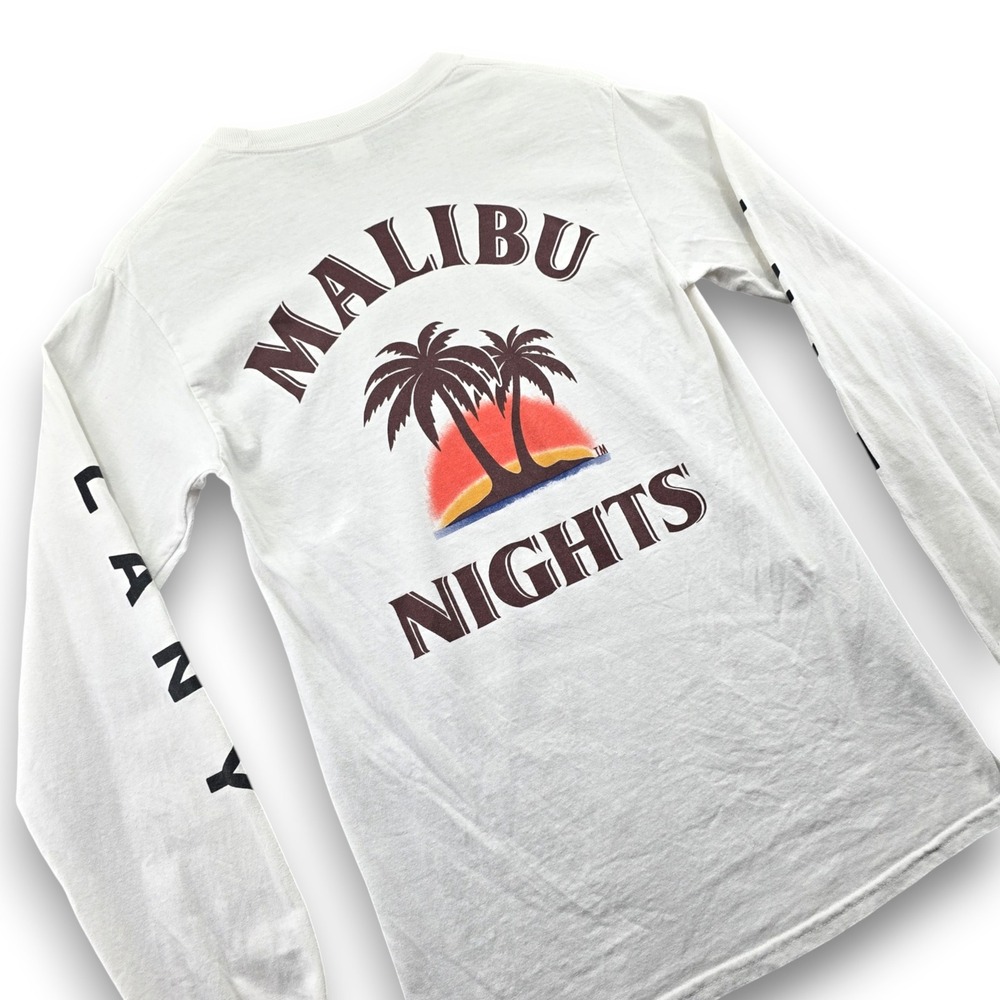 LANY Malibu Nights Long Sleeve Shirt Small White Cotton Band Tour Graphic Tee